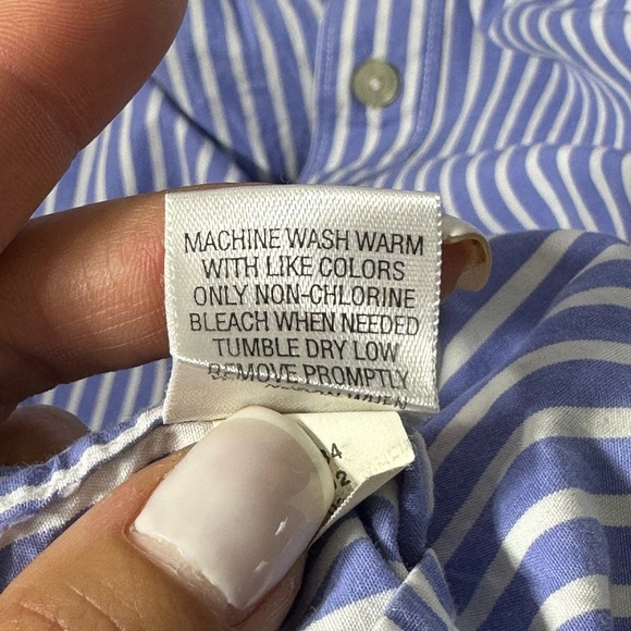 Converse Men's Blue and White Striped Button Down Shirt Cotton XXL - Picture 10 of 14